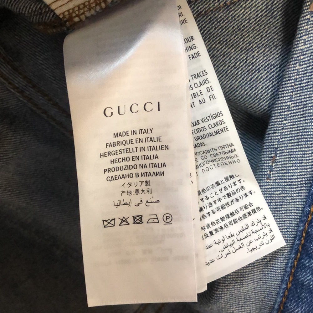 Gucci XX Floral Embroidered Flared High Rise Jeans RX722 Women’s size‎ 27 - Picture 7 of 14